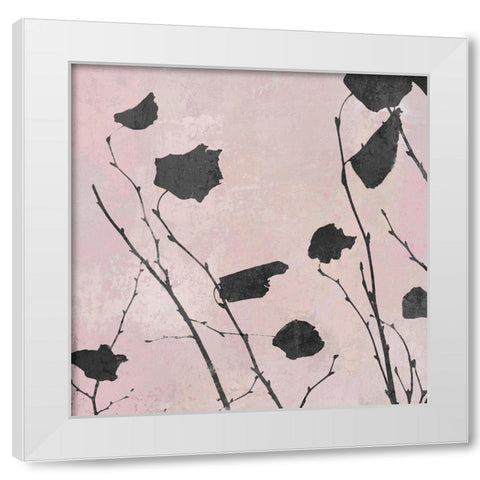 Nature Silhouette on Blush I White Modern Wood Framed Art Print by Carson, Danielle