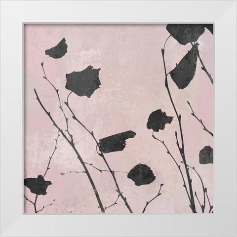 Nature Silhouette on Blush I White Modern Wood Framed Art Print by Carson, Danielle