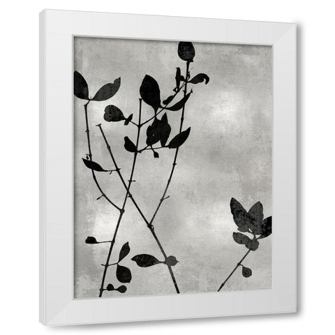 Nature Silhouette Silver I White Modern Wood Framed Art Print by Carson, Danielle