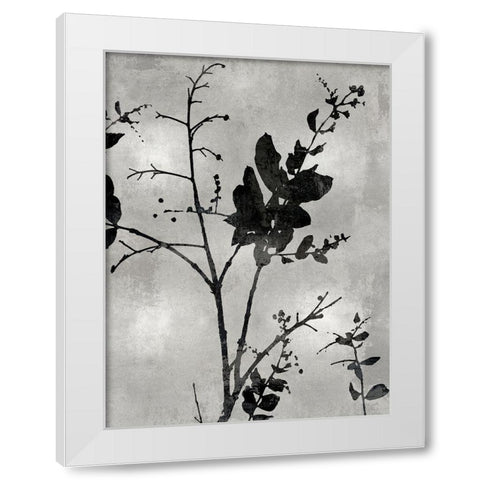 Nature Silhouette Silver II White Modern Wood Framed Art Print by Carson, Danielle