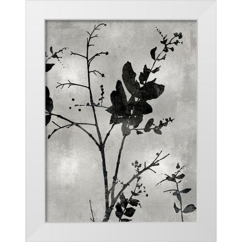 Nature Silhouette Silver II White Modern Wood Framed Art Print by Carson, Danielle