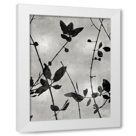 Nature Silhouette Silver IV White Modern Wood Framed Art Print by Carson, Danielle