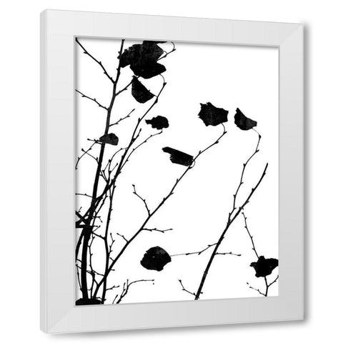 Nature Silhouette V White Modern Wood Framed Art Print by Carson, Danielle