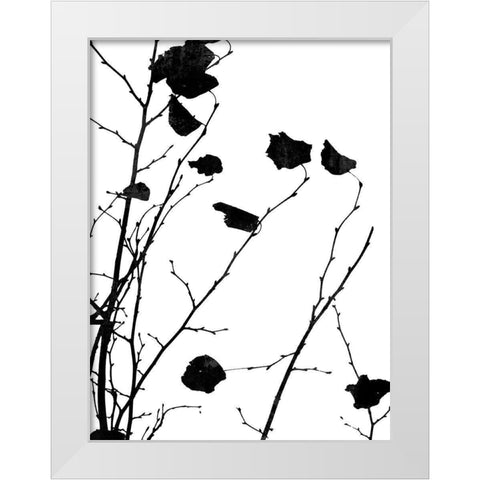 Nature Silhouette V White Modern Wood Framed Art Print by Carson, Danielle
