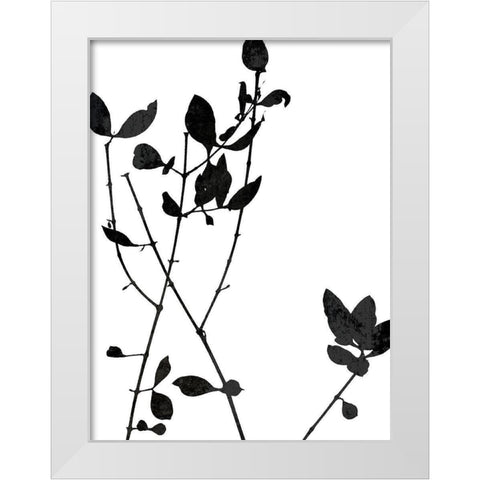 Nature Silhouette VI White Modern Wood Framed Art Print by Carson, Danielle