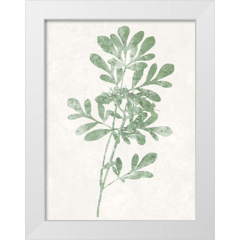 Nature Green II White Modern Wood Framed Art Print by Carson, Danielle