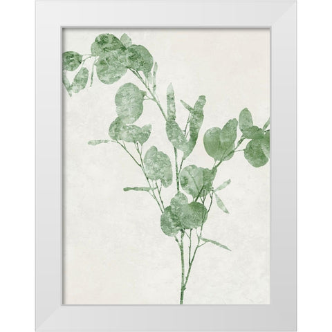 Nature Green III White Modern Wood Framed Art Print by Carson, Danielle