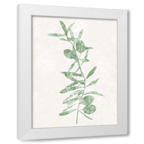 Nature Green IV White Modern Wood Framed Art Print by Carson, Danielle