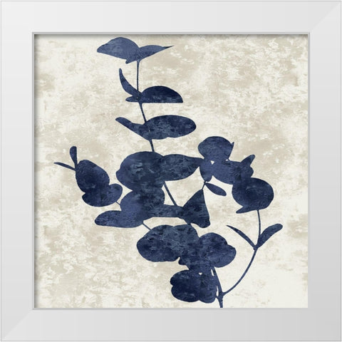 Nature Blue I White Modern Wood Framed Art Print by Carson, Danielle