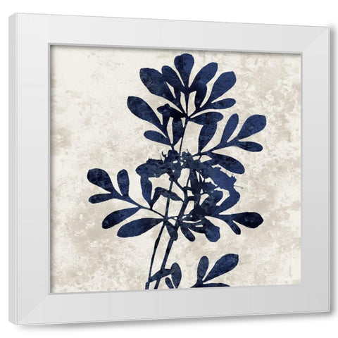 Nature Blue II White Modern Wood Framed Art Print by Carson, Danielle