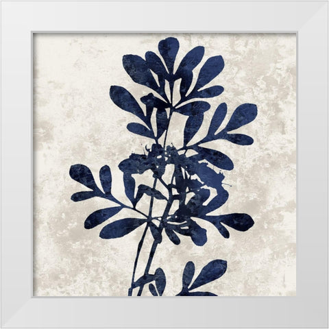 Nature Blue II White Modern Wood Framed Art Print by Carson, Danielle