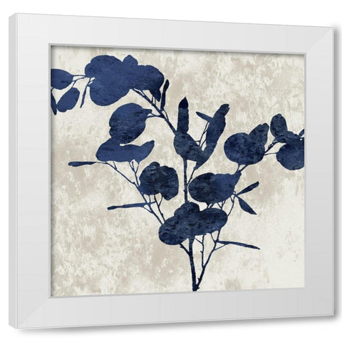 Nature Blue III White Modern Wood Framed Art Print by Carson, Danielle