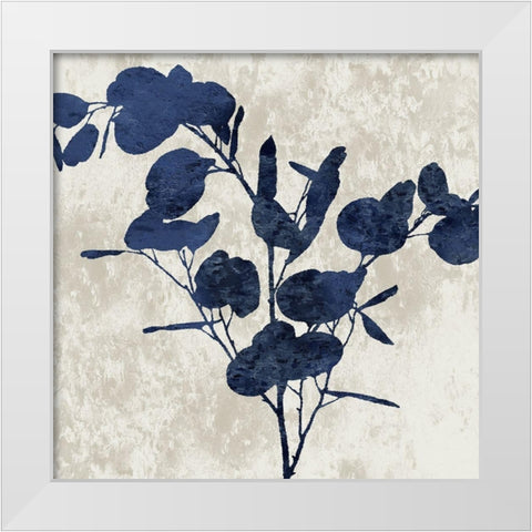 Nature Blue III White Modern Wood Framed Art Print by Carson, Danielle