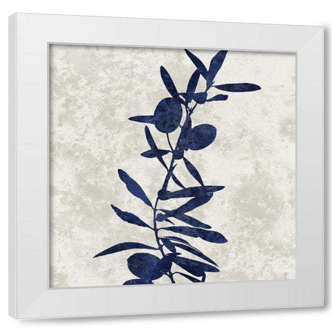 Nature Blue IV White Modern Wood Framed Art Print by Carson, Danielle