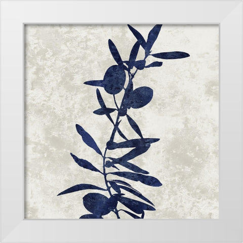 Nature Blue IV White Modern Wood Framed Art Print by Carson, Danielle