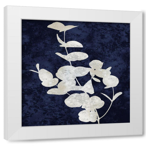 Nature White on Blue I White Modern Wood Framed Art Print by Carson, Danielle
