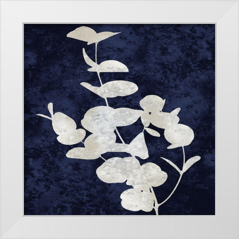 Nature White on Blue I White Modern Wood Framed Art Print by Carson, Danielle