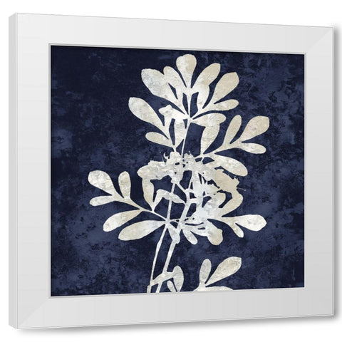 Nature White on Blue II White Modern Wood Framed Art Print by Carson, Danielle