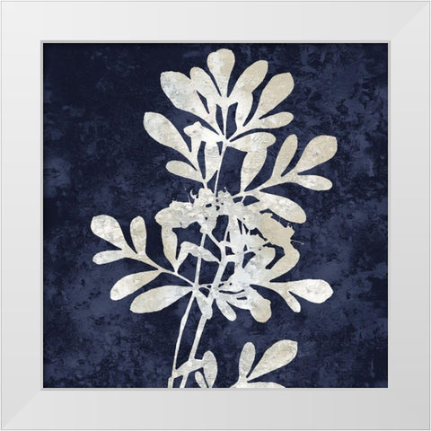 Nature White on Blue II White Modern Wood Framed Art Print by Carson, Danielle