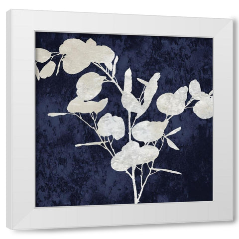 Nature White on Blue III White Modern Wood Framed Art Print by Carson, Danielle