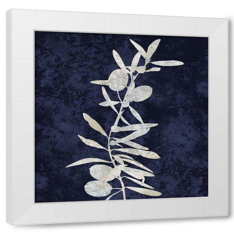 Nature White on Blue IV White Modern Wood Framed Art Print by Carson, Danielle