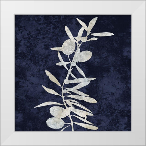 Nature White on Blue IV White Modern Wood Framed Art Print by Carson, Danielle
