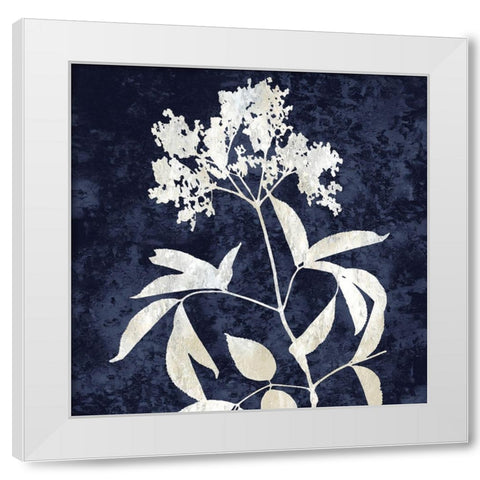Nature White on Blue V White Modern Wood Framed Art Print by Carson, Danielle