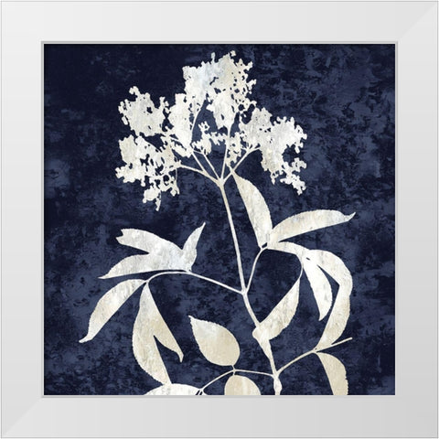 Nature White on Blue V White Modern Wood Framed Art Print by Carson, Danielle