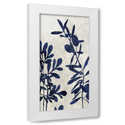 Nature Panel Blue III White Modern Wood Framed Art Print by Carson, Danielle