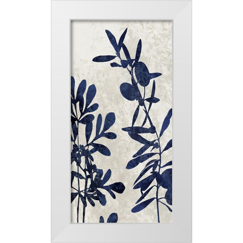 Nature Panel Blue III White Modern Wood Framed Art Print by Carson, Danielle