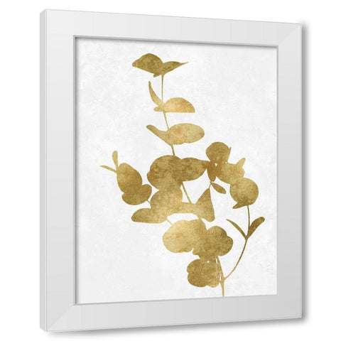 Nature Gold on White I White Modern Wood Framed Art Print by Carson, Danielle