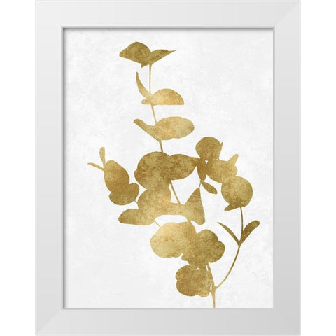 Nature Gold on White I White Modern Wood Framed Art Print by Carson, Danielle