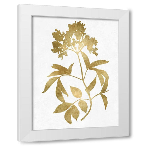 Nature Gold on White V White Modern Wood Framed Art Print by Carson, Danielle