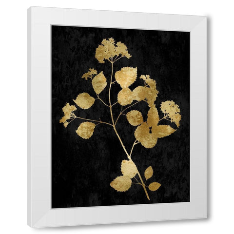Nature Gold on Black VI White Modern Wood Framed Art Print by Carson, Danielle