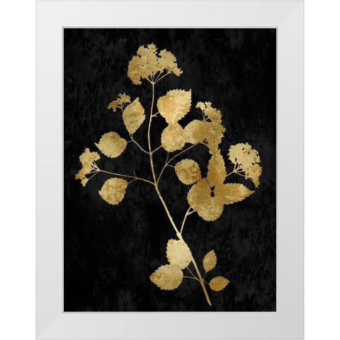 Nature Gold on Black VI White Modern Wood Framed Art Print by Carson, Danielle