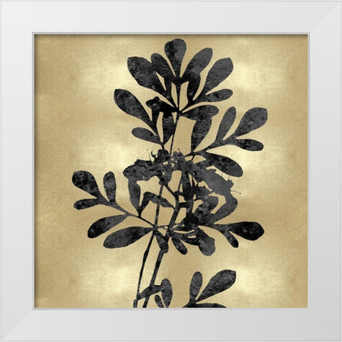 Nature Black on Gold II White Modern Wood Framed Art Print by Carson, Danielle