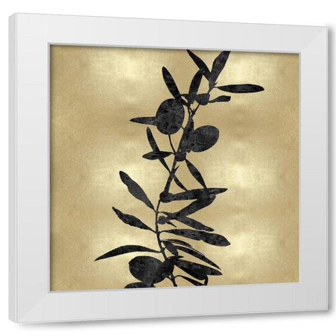 Nature Black on Gold IV White Modern Wood Framed Art Print by Carson, Danielle