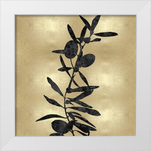 Nature Black on Gold IV White Modern Wood Framed Art Print by Carson, Danielle