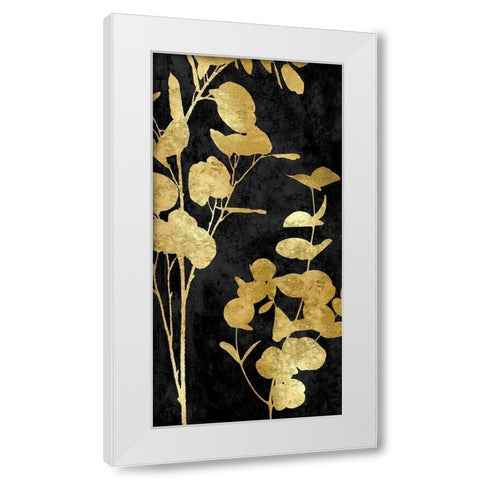 Nature Panel Gold on Black II White Modern Wood Framed Art Print by Carson, Danielle