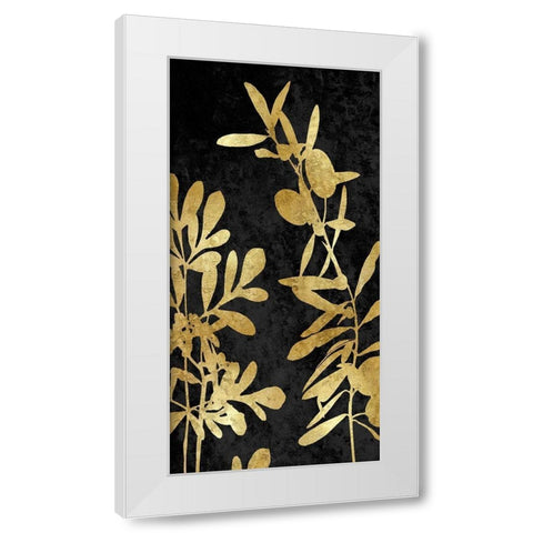 Nature Panel Gold on Black III White Modern Wood Framed Art Print by Carson, Danielle