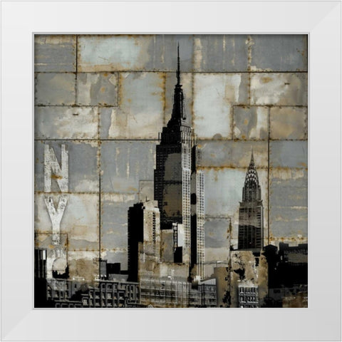 NYC Industrial II White Modern Wood Framed Art Print by Matthews, Dylan