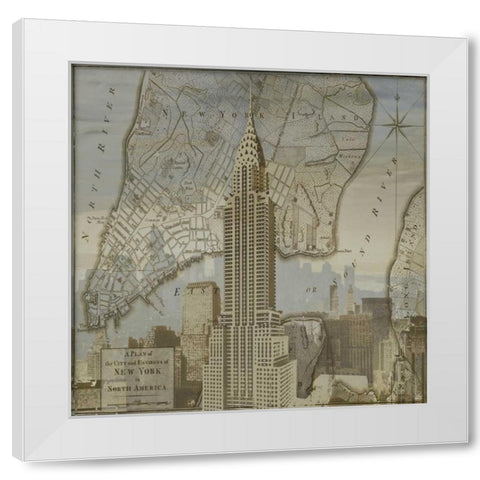 Vintage NYC II White Modern Wood Framed Art Print by Matthews, Dylan