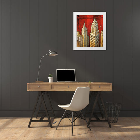 NYC II White Modern Wood Framed Art Print by Stewart, David