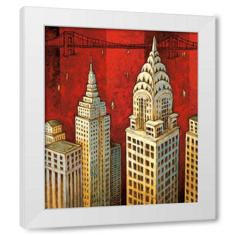 NYC II White Modern Wood Framed Art Print by Stewart, David