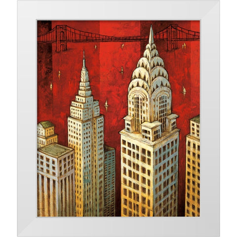 NYC II White Modern Wood Framed Art Print by Stewart, David