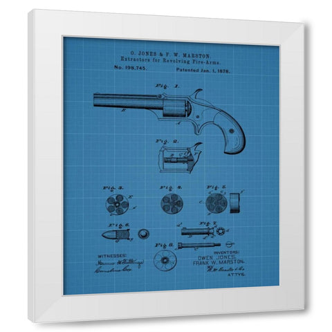 Extractors for Revolving Firea White Modern Wood Framed Art Print by Sproul, Dan