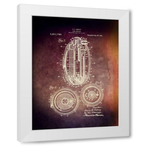 Hand Grenade - 1919 White Modern Wood Framed Art Print by Sproul, Dan