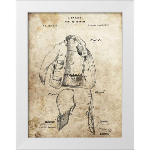 Hunting Jacket - 1873 White Modern Wood Framed Art Print by Sproul, Dan