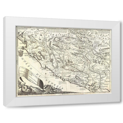 Golfo Di Venezia White Modern Wood Framed Art Print by Sproul, Dan