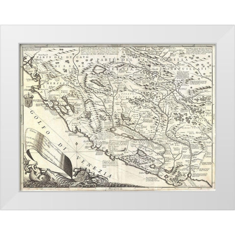 Golfo Di Venezia White Modern Wood Framed Art Print by Sproul, Dan